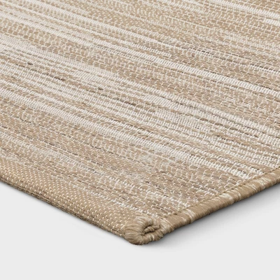 5' X 7' Scandi Asymmetrical Tapestry Woven Outdoor Rug Natural - Opalhouse⢠- Image 2