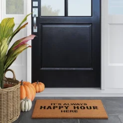 1'6"x2'6" It's Always Happy Hour Here Doormat Black - Opalhouse™