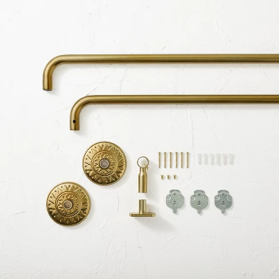 66"-120" Medallion Snap Grip French Curtain Rod Brass - Opalhouse™ Designed With Jungalow™ - Image 3