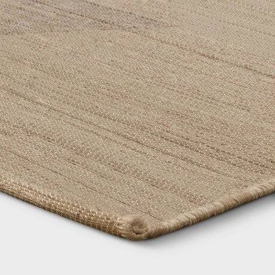 5' X 7' Scandi Asymmetrical Tapestry Woven Outdoor Rug Natural - Opalhouse⢠- Image 3
