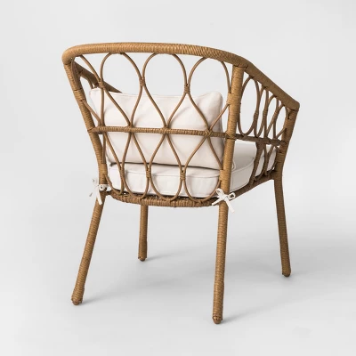 Britanna 3pc Patio Bistro Set Natural/Linen - Opalhouse⢠- Image 3