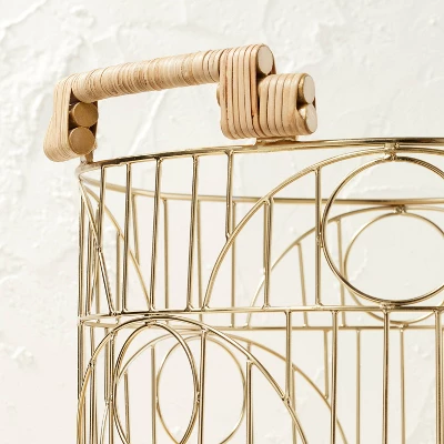 Patterned Wire Decorative Basket Gold - Opalhouse™ Designed With Jungalow™ - Image 2