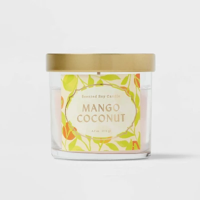 Glass Jar Mango Coconut Candle - Opalhouse™ - Image 4