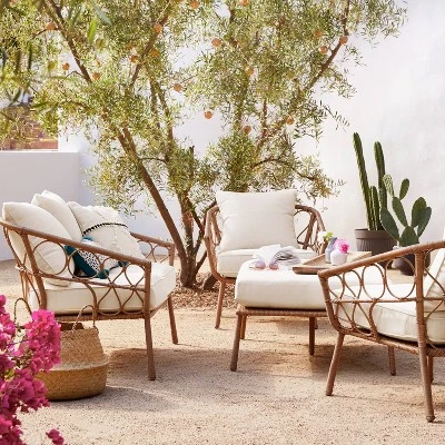 2pc Britanna Outdoor Patio Chairs, Club Chairs Natural - Opalhouse⢠- Image 6