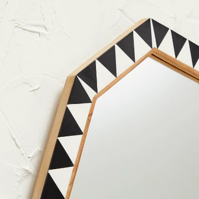 18" X 24" Wood Resin Decorative Wall Mirror Brown - Opalhouse™ Designed With Jungalow™ - Image 2