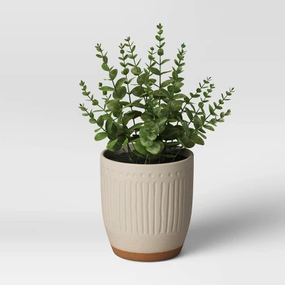 Textured Ceramic Planter Pots White - Opalhouseā¢