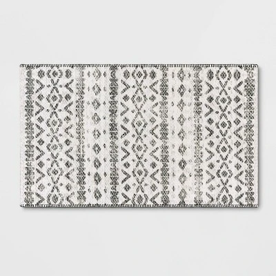 Diamond Printed Accent Aztec Rug Black - Opalhouse™ - Image 4