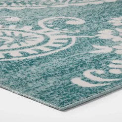 Vintage Medallion Outdoor Rug Turquoise - Opalhouse