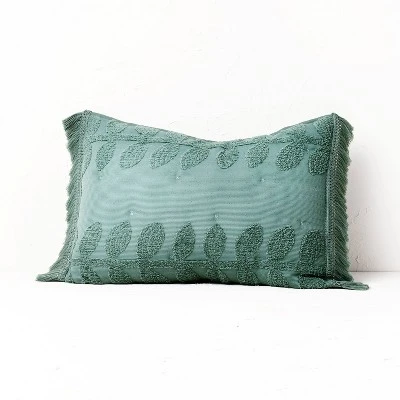 Vintage Chenille Sunset & Vine Quilt Sham Light Teal - Opalhouse™ Designed With Jungalow™ - Image 3